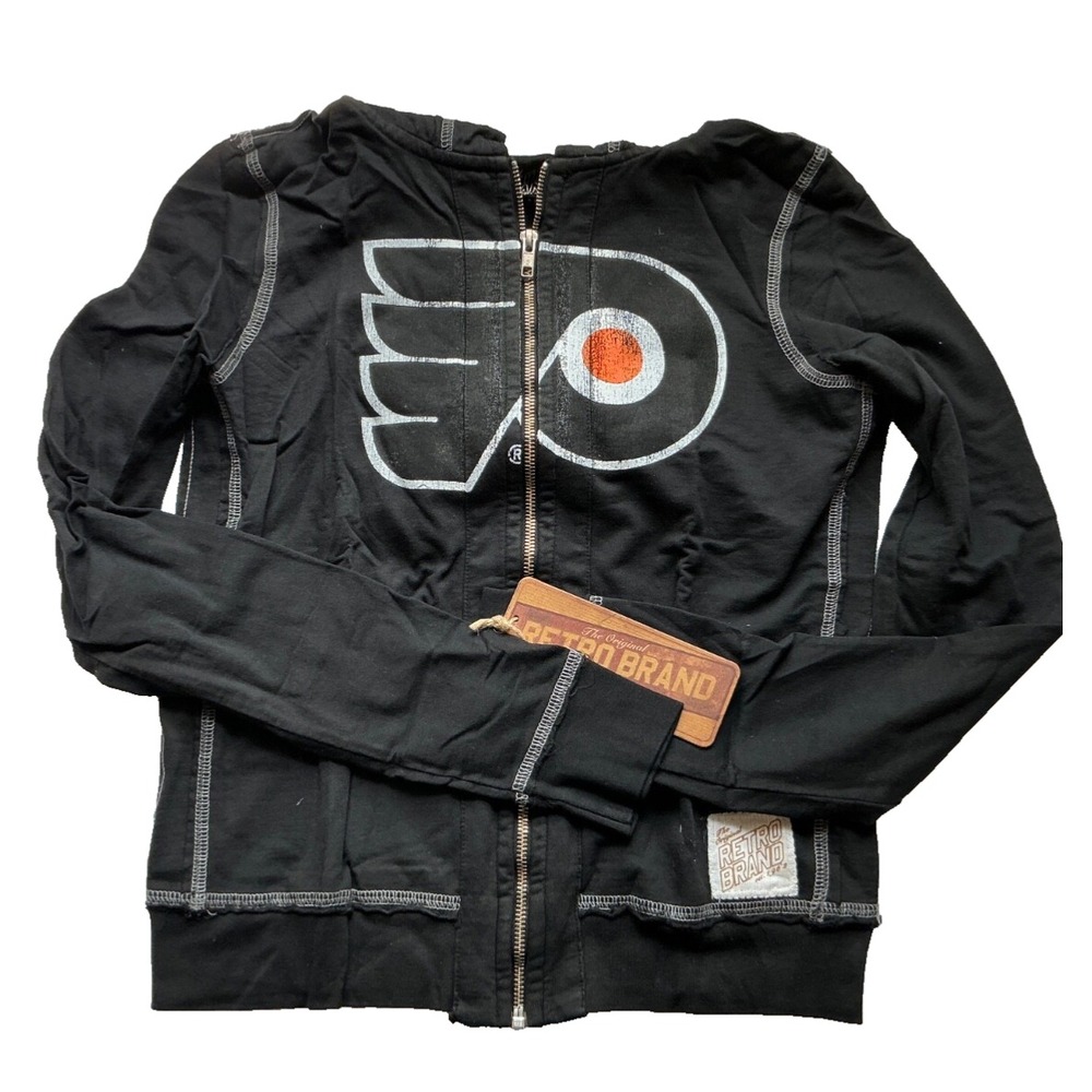 Philadelphia Flyers Youth Large Vintage Zip Retro Brand Lightweight Jacket, New!